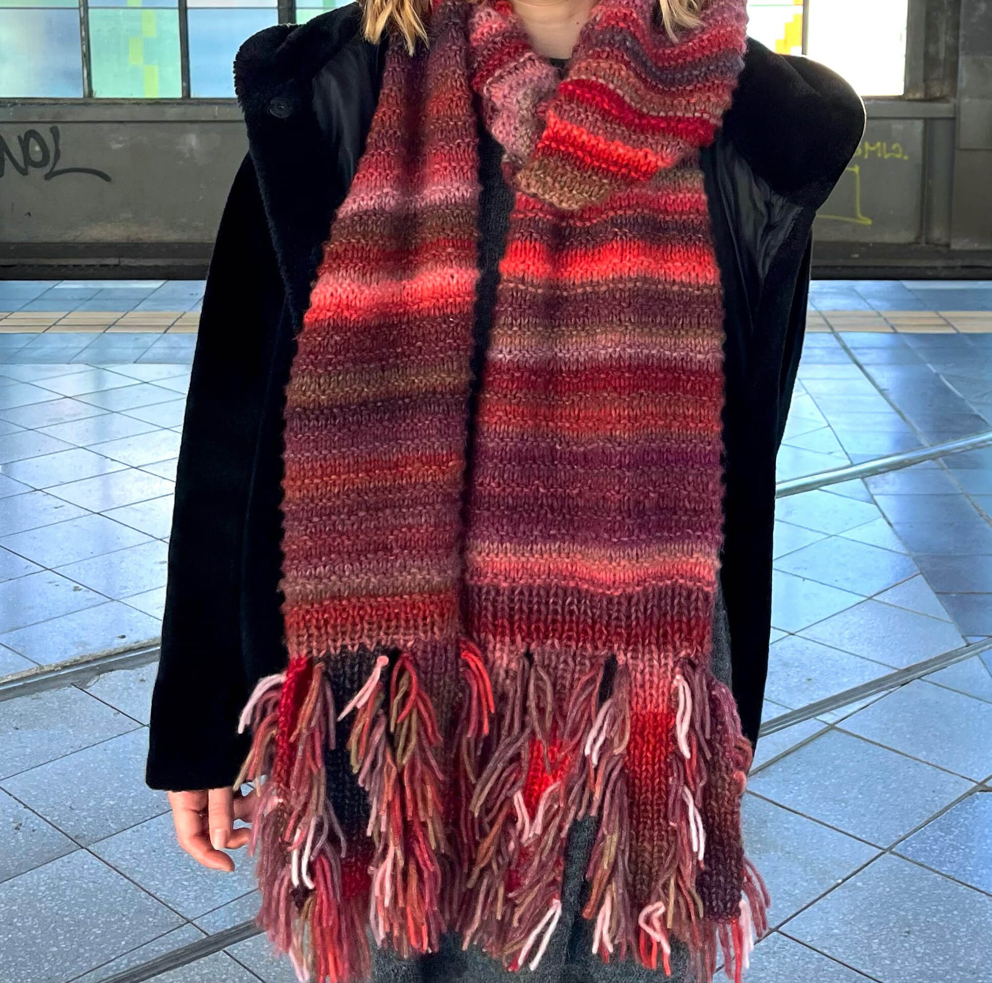 handmade knitted scarf